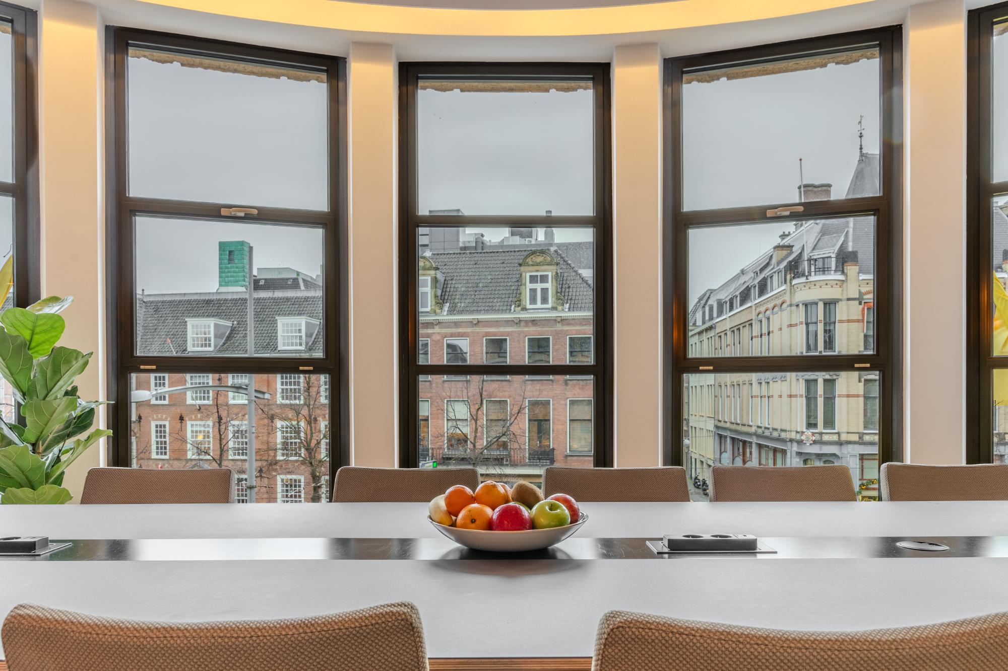 Close-up of fresh fruit bowl on boardroom table at voco The Hague